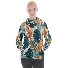 Tropical Leaf Women s Hooded Pullover by Jack14