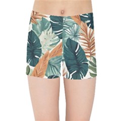 Tropical Leaf Kids  Sports Shorts by Jack14