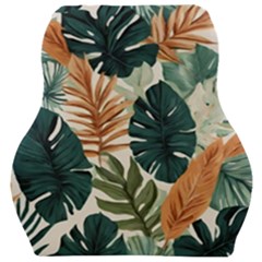 Tropical Leaf Car Seat Velour Cushion  by Jack14