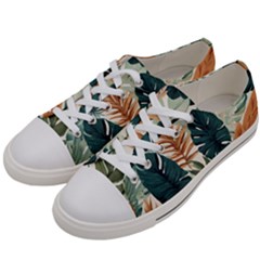 Tropical Leaf Men s Low Top Canvas Sneakers by Jack14