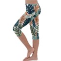 Tropical Leaf Kids  Lightweight Velour Capri Leggings  View2