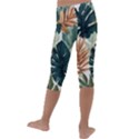 Tropical Leaf Kids  Lightweight Velour Capri Leggings  View4