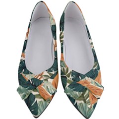 Tropical Leaf Women s Bow Heels by Jack14