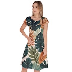 Tropical Leaf Classic Short Sleeve Dress by Jack14