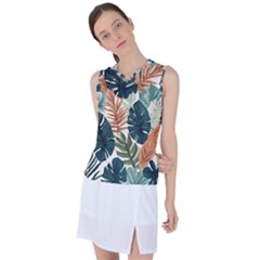 Tropical Leaf Women s Sleeveless Sports Top by Jack14