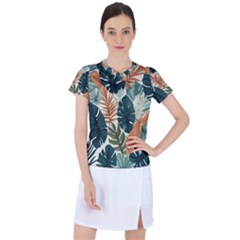 Tropical Leaf Women s Sports Top by Jack14