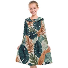 Tropical Leaf Kids  Midi Sailor Dress by Jack14