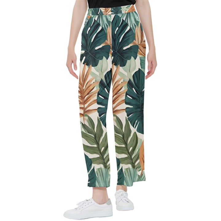 Tropical Leaf Women s Pants 