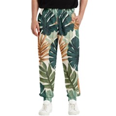 Tropical Leaf Men s Elastic Waist Pants by Jack14