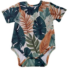 Tropical Leaf Baby Short Sleeve Bodysuit by Jack14