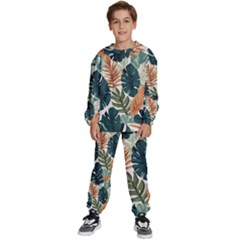 Tropical Leaf Kids  Sweatshirt Set by Jack14