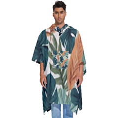 Tropical Leaf Men s Hooded Rain Ponchos by Jack14