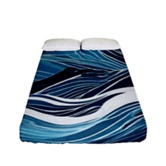 Abstract Blue Ocean Wave Fitted Sheet (full/ Double Size) by Jack14