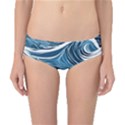 Abstract Blue Ocean Wave Classic Bikini Bottoms View1