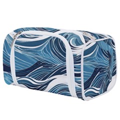 Abstract Blue Ocean Wave Toiletries Pouch by Jack14