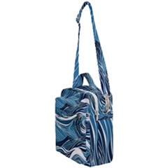 Abstract Blue Ocean Wave Crossbody Day Bag by Jack14