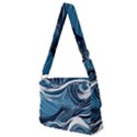 Abstract Blue Ocean Wave Full Print Messenger Bag (M) View2