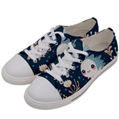 Fish Pattern Men s Low Top Canvas Sneakers by Valentinaart