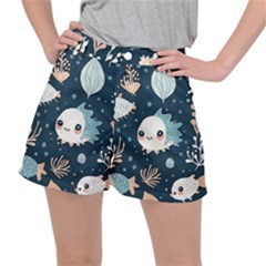 Fish Pattern Women s Ripstop Shorts by Valentinaart