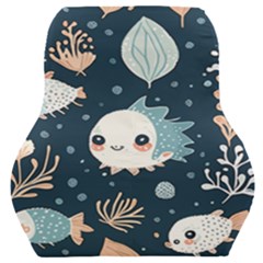 Fish Pattern Car Seat Back Cushion  by Valentinaart