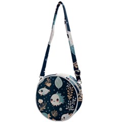 Fish Pattern Crossbody Circle Bag by Valentinaart