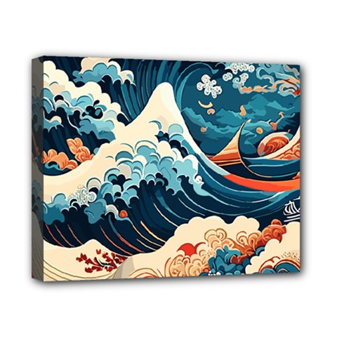 Wave Pattern Canvas 10  X 8  (stretched) by Valentinaart