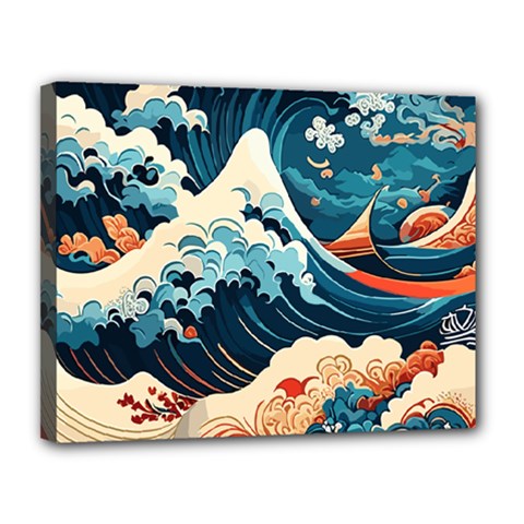 Wave Pattern Canvas 14  X 11  (stretched) by Valentinaart