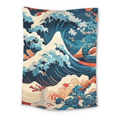 Wave Pattern Medium Tapestry by Valentinaart