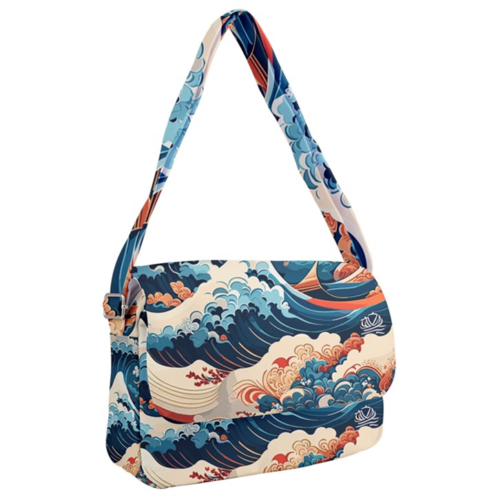 Wave pattern Courier Bag