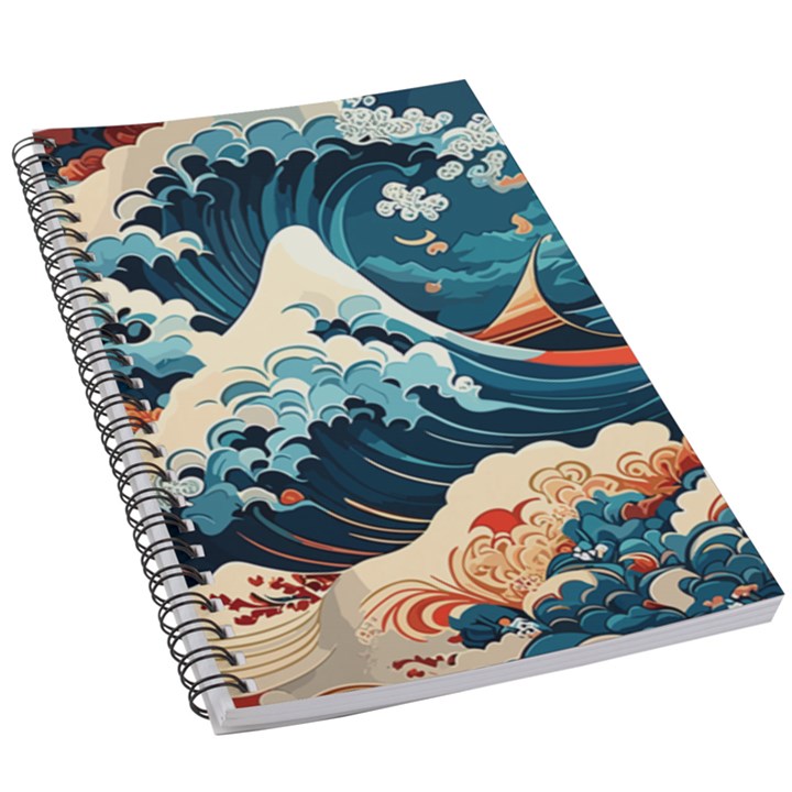 Wave pattern 5.5  x 8.5  Notebook