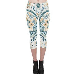 Boho Pattern Capri Leggings  by Valentinaart