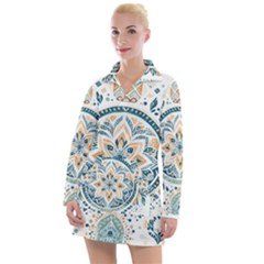 Boho Pattern Women s Long Sleeve Casual Dress by Valentinaart