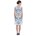 Boho pattern Short Sleeve Front Wrap Dress View2