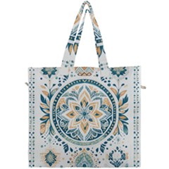 Boho Pattern Canvas Travel Bag by Valentinaart