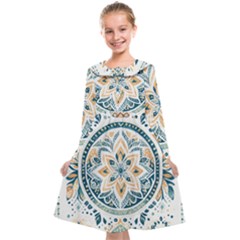 Boho Pattern Kids  Midi Sailor Dress by Valentinaart