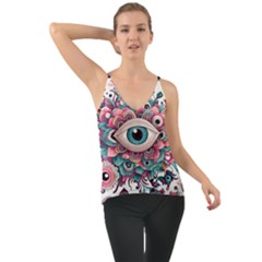 Eyes Pattern Chiffon Cami by Valentinaart