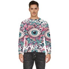 Eyes Pattern Men s Fleece Sweatshirt by Valentinaart