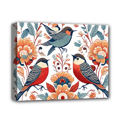 Birds Deluxe Canvas 14  X 11  (stretched) by Valentinaart