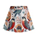 Birds Mini Flare Skirt View1