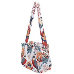 Birds Rope Handles Shoulder Strap Bag by Valentinaart