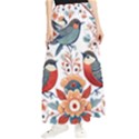 Birds Maxi Chiffon Skirt View1