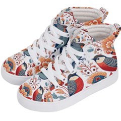 Birds Kids  Hi-top Skate Sneakers by Valentinaart