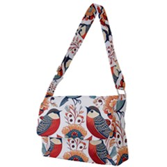 Birds Full Print Messenger Bag (s) by Valentinaart