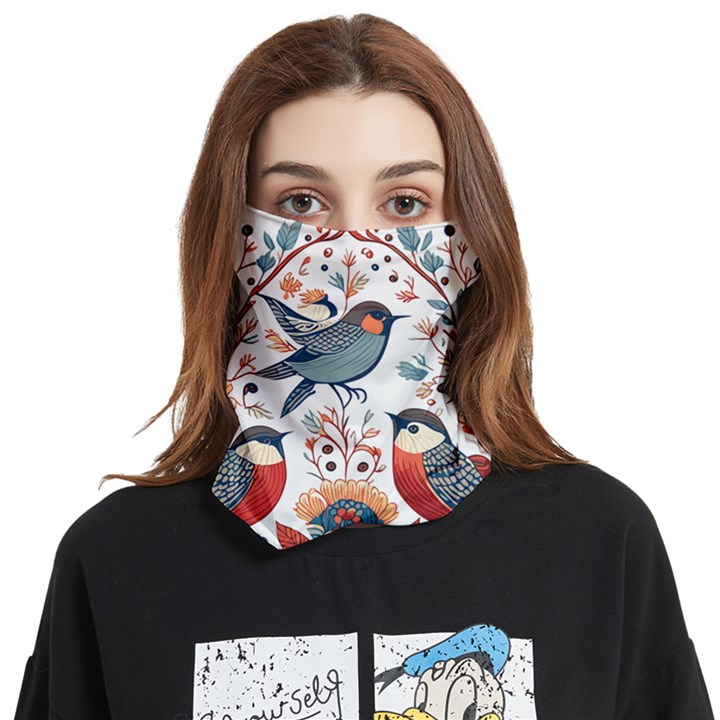 Birds Face Covering Bandana (Two Sides)