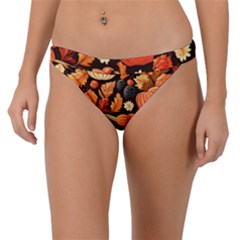 Thanksgiving Pattern Band Bikini Bottoms by Valentinaart