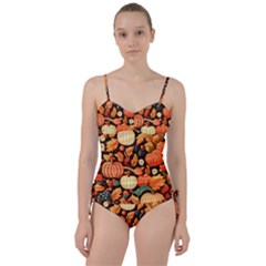 Thanksgiving Pattern Sweetheart Tankini Set by Valentinaart