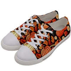 Thanksgiving Pattern Women s Low Top Canvas Sneakers by Valentinaart