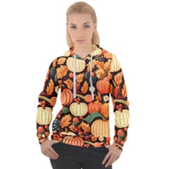 Thanksgiving Pattern Women s Overhead Hoodie by Valentinaart