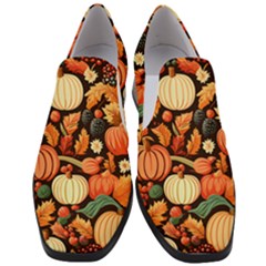 Thanksgiving Pattern Women Slip On Heel Loafers by Valentinaart