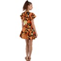 Thanksgiving pattern Flutter Sleeve Wrap Dress View2